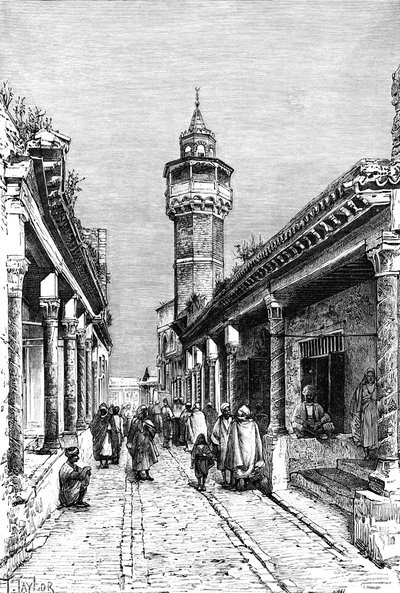Egy utca Tunisz Suk kerületében, Tunéziában, 1895 alkotó: Unbekannt