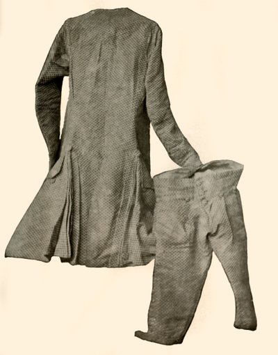 Bársony öltöny, amelyet Robert Livingston a Clermont Manorból, New Yorkból viselt, 1740, 1937. alkotó: Unbekannt