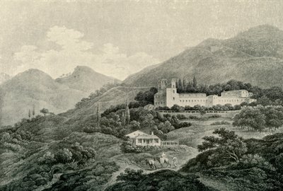 Kilátás a Generalife királyi villájára, Granadában, 19. század, 1907. alkotó: Unbekannt