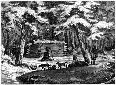 Egy téli kunyhó Saskatchewan országban, Kanadában, 1877 alkotó: Unbekannt