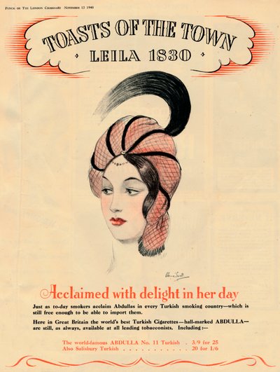 Napjában örömmel méltatva, Toasts of the Town - Leila 1830, 1940 alkotó: Unbekannt
