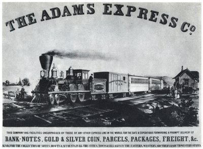 Adams Express Company hirdetése, 1860-as évek 1954 alkotó: Unbekannt