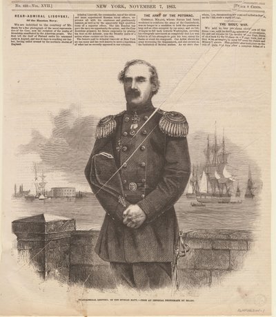 Sztyepan Sztepanovics Leszovszkij admirális 1816-1866 New Yorkban, 1863. alkotó: Unbekannt