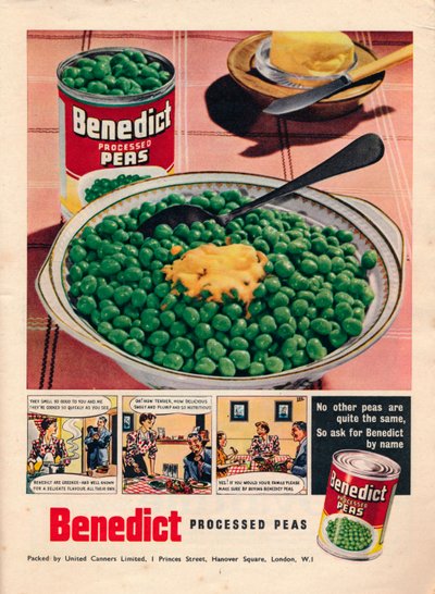 Benedek feldolgozott borsó hirdetése, 1951 alkotó: Unbekannt