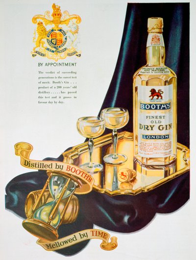 A Booths gin hirdetése, 1935 alkotó: Unbekannt