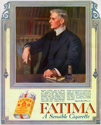Fatima cigaretta reklámja, 1916 alkotó: Unbekannt