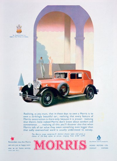 Morris autók hirdetése, 1932 alkotó: Unbekannt