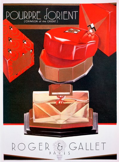 A Pourpre dOrient Crimson of the Orient, Roger és Gallet parfümjének hirdetése, 1930 alkotó: Unbekannt