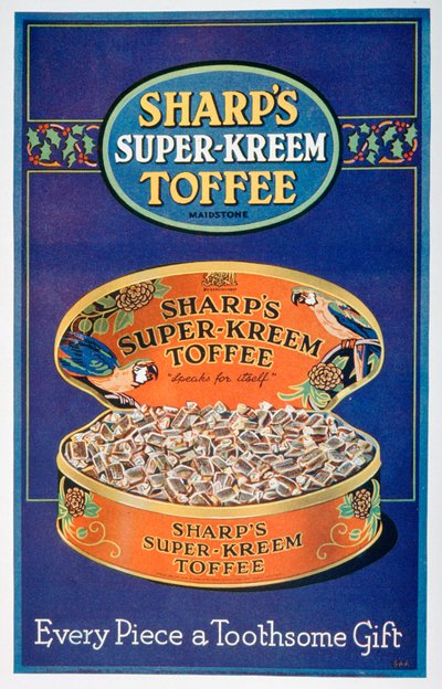 A Sharps Super-Kreem Toffee hirdetése, 1928 alkotó: Unbekannt