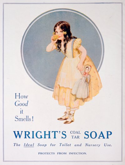 A Wrights kőszénkátrány-szappan reklámja, 1923 alkotó: Unbekannt