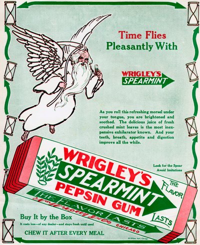 A Wrigleys Spearmint Pepsin Gum hirdetése, 1913 alkotó: Unbekannt