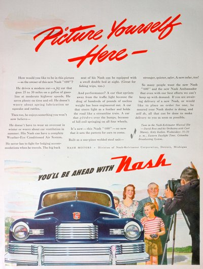 A Nash 600 autó hirdetése, 1946 alkotó: Unbekannt