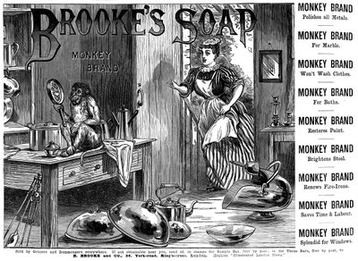 A Brookes Monkey márkájú szappan reklámja, 1887 alkotó: Unbekannt
