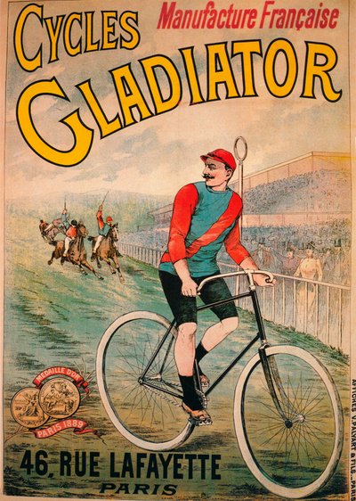 Kerékpárok hirdetése Gladiator kerékpárok, c1900 alkotó: Unbekannt