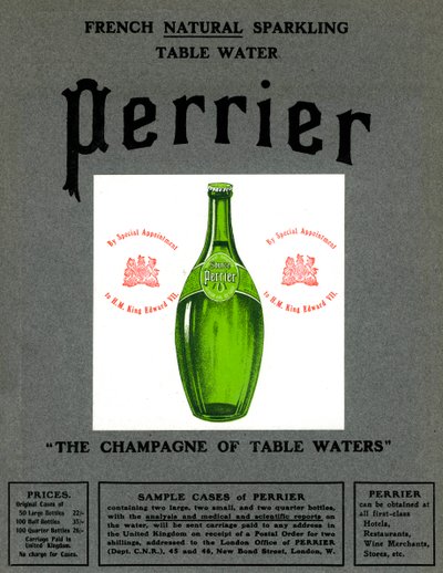 A Perrier víz reklámja, 1905 alkotó: Unbekannt