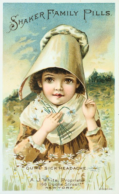 A Shaker Family Pills reklámja, 1891 alkotó: Unbekannt