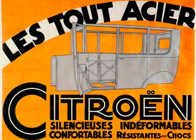 Reklám acélból készült Citroen autókhoz, c1924 alkotó: Unbekannt