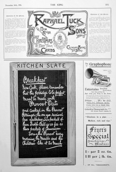 A King magazin hirdetési oldala, 1901. december 14 alkotó: Unbekannt