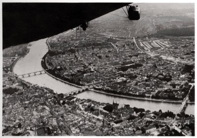 Bázel, Svájc légi felvétele egy Zeppelinről, 1928 1933 alkotó: Unbekannt