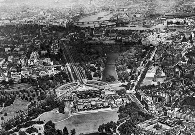 A Buckingham-palota légi felvétele, London, 1926-1927 alkotó: Unbekannt
