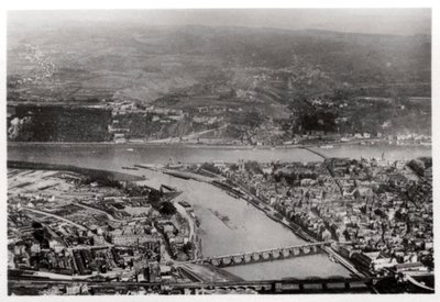 Koblenz, Rajna-Palantinate, Németország légi felvétele egy Zeppelinről, c1931 1933 alkotó: Unbekannt