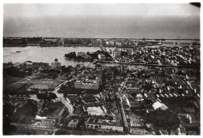 A brazíliai Recife légi felvétele egy Zeppelinről, 1930 1933 alkotó: Unbekannt