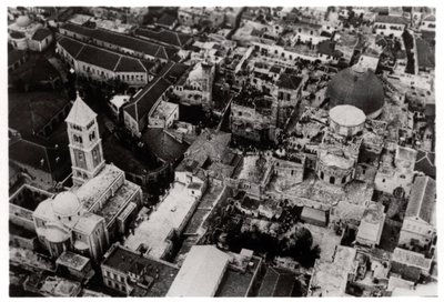 A Szent Sír templom légi felvétele, Jeruzsálem, Palesztina, Zeppelinről, 1931 1933 alkotó: Unbekannt