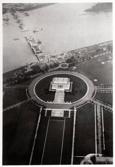 A Lincoln Memorial légi felvétele, Washington DC, USA, Zeppelinről, 1928 1933 alkotó: Unbekannt