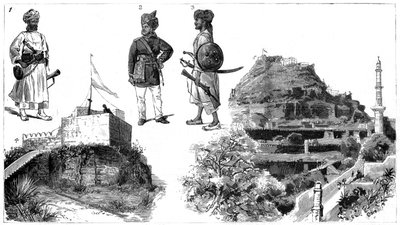 Afgánok és képek Hyderabadról, Közép-India, 1888 alkotó: Unbekannt