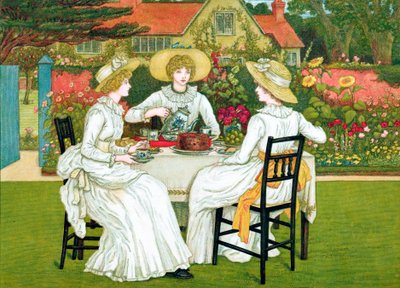 Délutáni tea, 1886 alkotó: Unbekannt