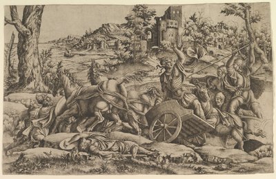 Agamemnon megöli Odioszt, kb. 1545. alkotó: Unbekannt