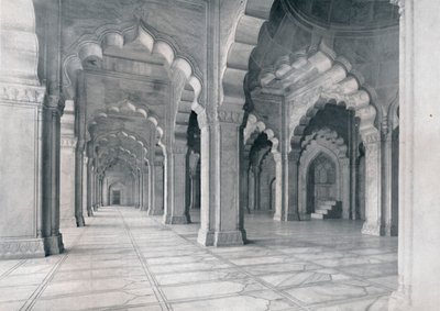 Agra. A Moti Musjid belseje. Gyöngymecset, 1910. alkotó: Unbekannt