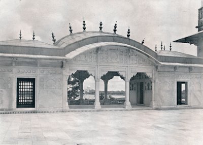 Agra. A Khas Mahal a Taj-t mutatja, 1910. alkotó: Unbekannt