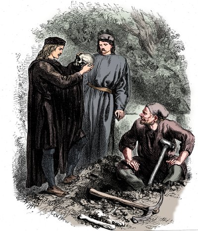 Jaj, szegény Yorick! Ismertem őt, Horatio, 1850 alkotó: Unbekannt