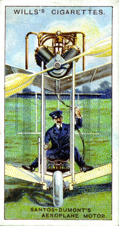 Alberto Santos-Dumont, brazil repülő, első feljegyzett repülés Európában, 1906, 1915 alkotó: Unbekannt