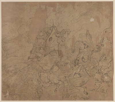 Album taoista és buddhista témákról: Keresés a hegyen: 49. levél, 1200-as évek. alkotó: Unbekannt