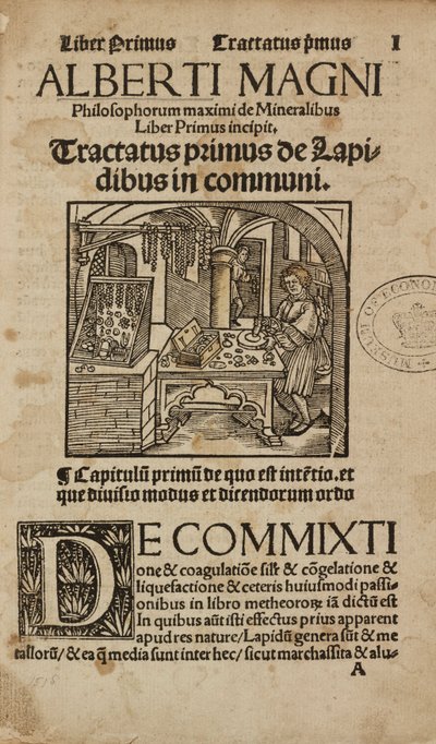 Alchemy & Early Chemistry Címlap egy középkori német ásványtani és alkímiai műhöz alkotó: Unbekannt
