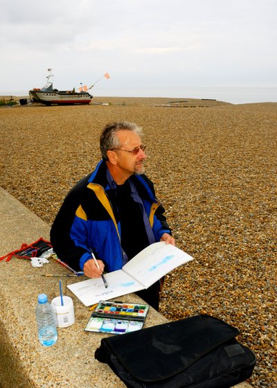 Aldeburgh strand - akvarell alkotó: Unbekannt