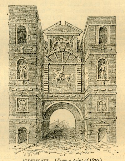 Aldersgate, 1670, c1872. alkotó: Unbekannt