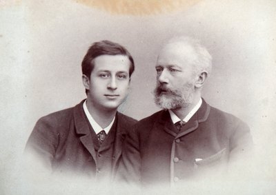 Alexander Siloti, orosz zongoraművész és karmester, valamint Peter Csajkovszkij orosz zeneszerző, 1888 alkotó: Unbekannt