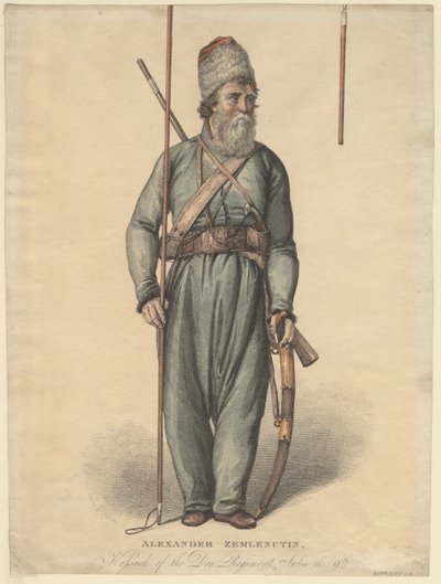 Alekszandr Zemljanuhin, a Don-ezred kozákja, 1813 körül alkotó: Unbekannt