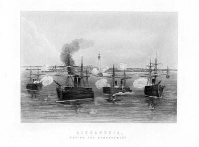 Alexandria, A bombázás során, 1882, XIX alkotó: Unbekannt
