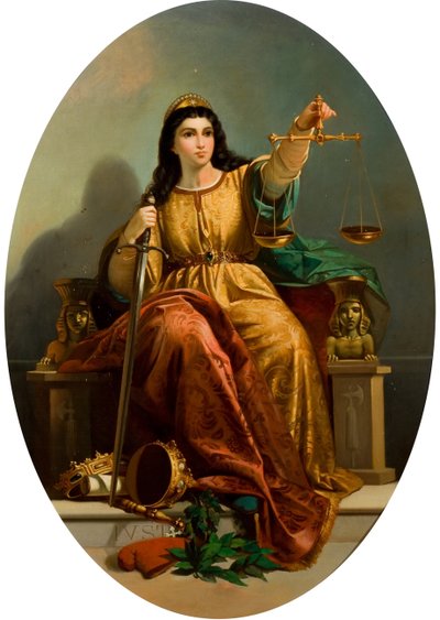 Az igazságosság allegóriája, c. 1870. alkotó: Unbekannt