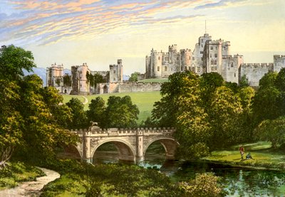 Alnwick kastély, Northumberland, Northumberland hercegének otthona, 1880 alkotó: Unbekannt