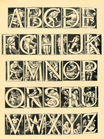 Ábécés csempék, 1864, 1881. alkotó: Unbekannt