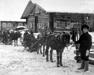 Amerikai gyalogság Arhangel közelében, Oroszországban, 1918 decemberében. alkotó: Unbekannt