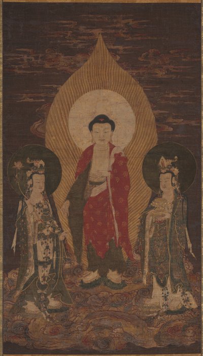 Amitabha Triád, valószínűleg 1400-as évek. alkotó: Unbekannt
