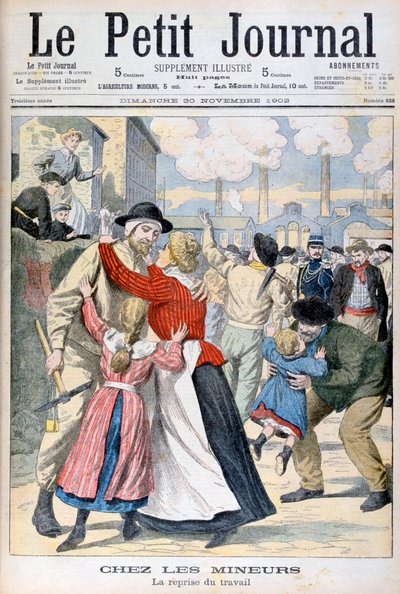 A bányászok közül a munka újrakezdése, 1902 alkotó: Unbekannt
