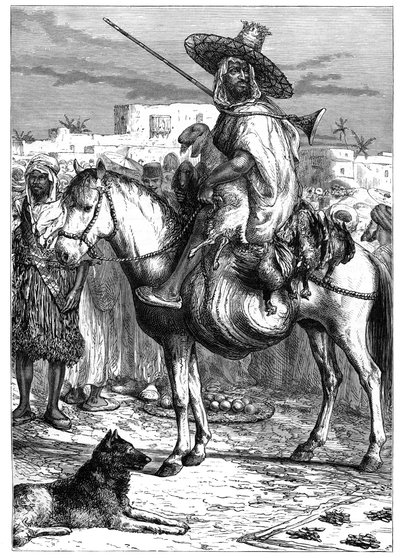Egy arab kereskedő az algériai Tlemcenben, 1890 körül alkotó: Unbekannt