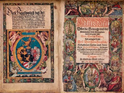 Egy korai autográf album: Hauspostill Luther Márton munkáiból, 1550 alkotó: Unbekannt